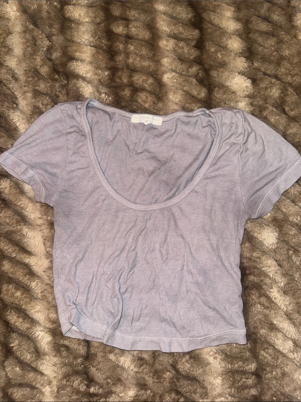 Light Lilac Scoop Neck Women's Top